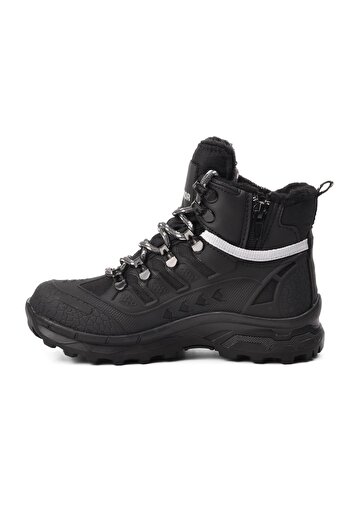WALKWAY Trich Mir-f Siyah-siyah Içi Kürklü Su Itici Çocuk Outdoor Bot