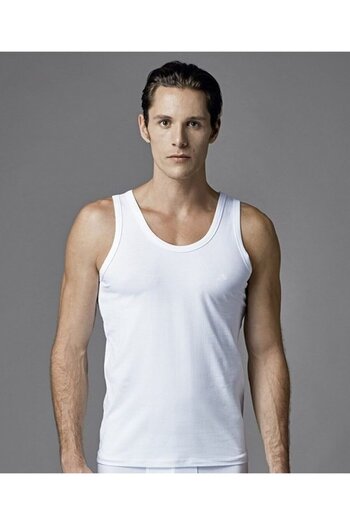 Eros Men's, White, 95% Compact, Lycra 2-Piece Undershirt