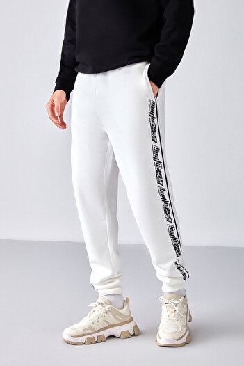 GRIMELANGE Carlo Men's Regular Length Fully Printed Sport Looking Sweatpants on the Side