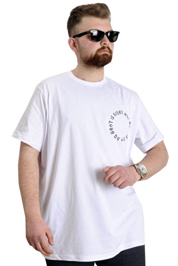 ModeXL Mode Xl Великий розмір Чоловіча футболка What Is 23151 Біла