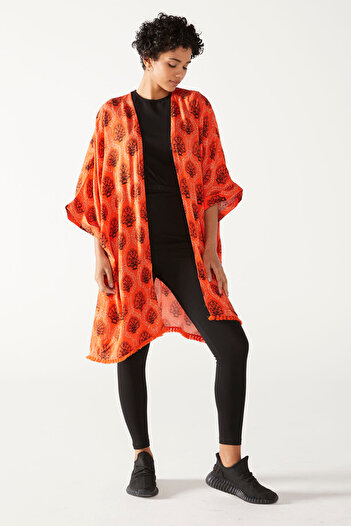 PAULMARK Colorful Patterned Kimono