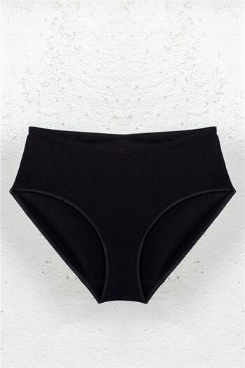 BSM Pack of 9 Women's Black Modal Cotton High Quality Natural Panty Batocom High Waist Briefs