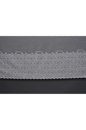 AKÇA TEKSTİL KDK 1260 PATTERN GRAY COLOR SINGLE WING Ready planted Pleated Background Curtain 300*260 cm