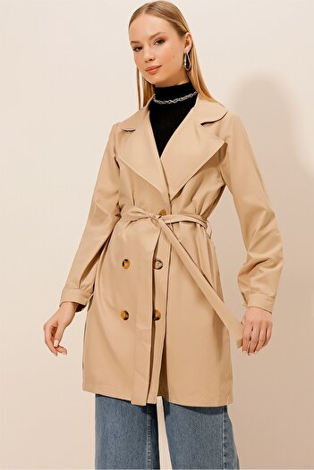 HAKKE Double Breasted Collar Seasonal TRENCH