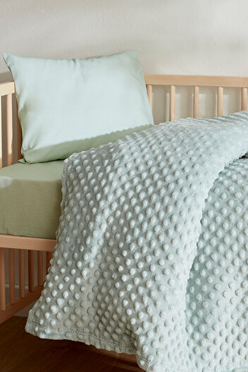 Karaca Home Baby Lily Blue Bud Blanket 90x110 Cm