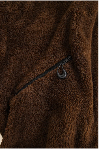 ROBERTO BORNOVA Unisex καφέ βελούδινο μπουφάν oversize
