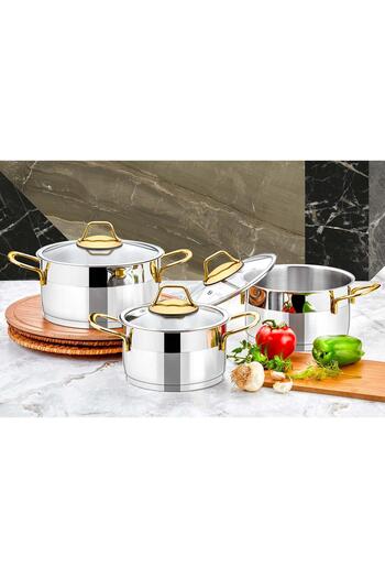 Evimsaray Luna 6 Piece Mini Set Gold