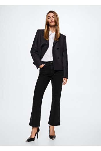 MANGO Woman Mid Waist Flare Jeans