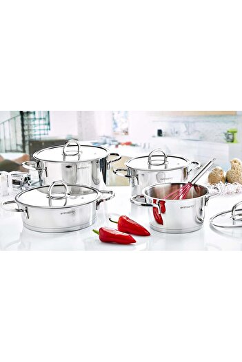 Evimsaray Elite 8 Piece Cookware Set Simple