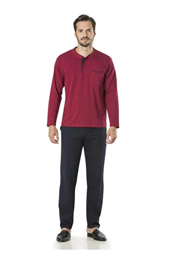 Pierre Cardin Men&#39;s Dowry Dressing Gown and Pajamas Five-Piece Set ys5595