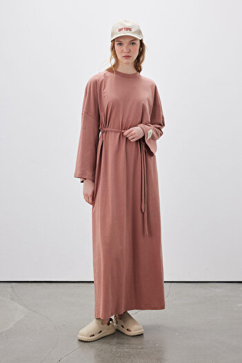 Manuka Oversize Μακρύ Άνετο Φόρεμα Dusty Rose