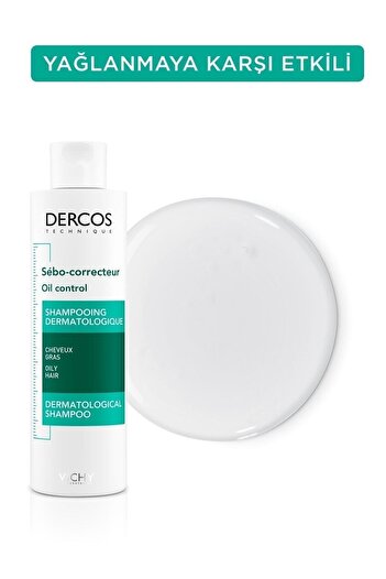Vichy -Dercos Oil Control Anti-Oil Care Shampoo 200ml LİGHT460