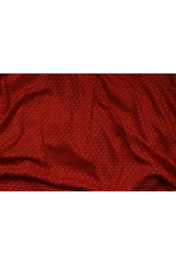 AKÇA TEKSTİL LARGE HONEYCOMB MODEL RED COLOR SINGLE WING Ready planted Pleated Background Curtain 75*260 cm