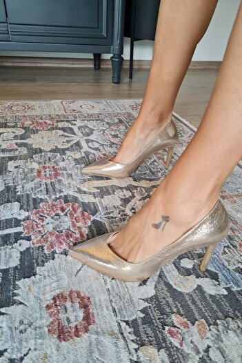 Topukla Footwear 036 468 Topukla Kadın Sivri Burun 8 cm Topuklu Klasik Stiletto