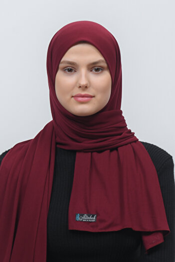 Altobeh Hijab Combed Shawl Plain Dark Burgundy