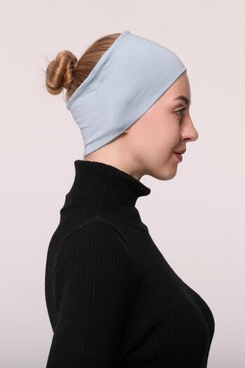 Altobeh Women's Combed Cotton Seamless Hijab Bandana Bonnet Sports Hair Band - Dark Turquoise