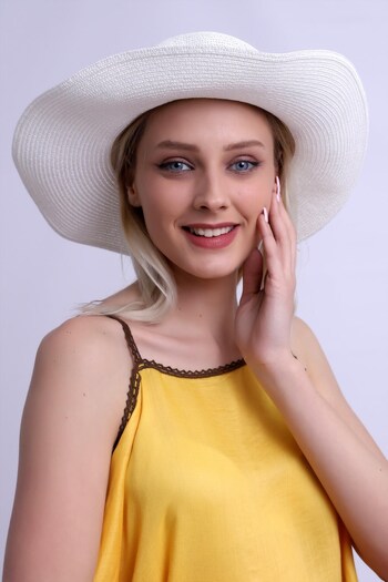 Deafox Білий капелюх з довгими вухами та підборіддям