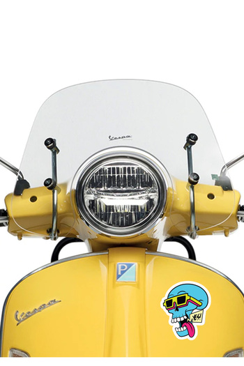MegaSticker 14x8cm Crazy Skull Autocolant pentru parbriz pentru laptop pentru cască de mașină și motocicletă