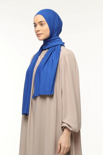 Altobeh Hijab Combed Shawl Plain Saks Blue