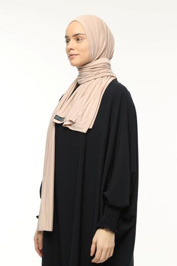 Altobeh Beige Hijab Combed Plain Shawl
