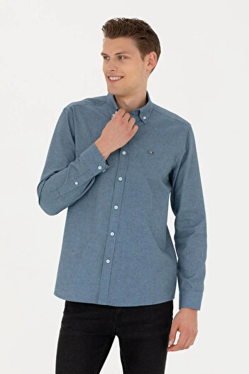 U.S. Polo Assn. Чоловіче поло з довгим рукавом Gomlek G081GL0040001742832 TEKSPOR