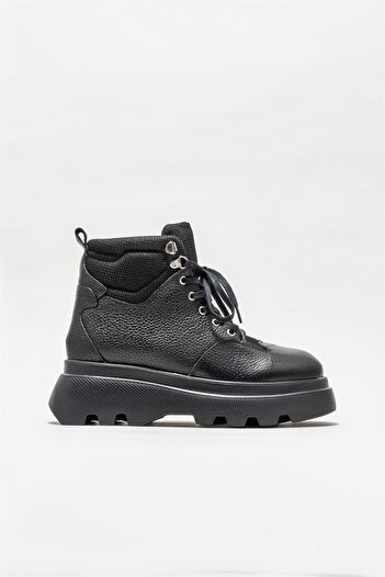Elle Shoes Siyah Kadın Günlük Düz Bot