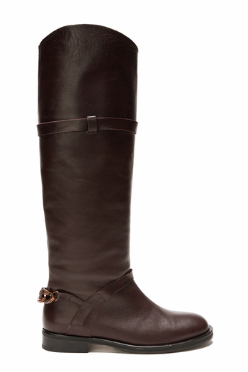 Perspective Burgundy Color Flat Sole Boots