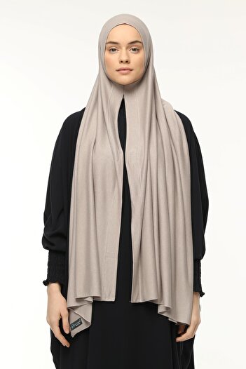 Altobeh Luxury Organic Plain Combed Shawl - Practical Snap-on, Evenly Aligned, Light Mink