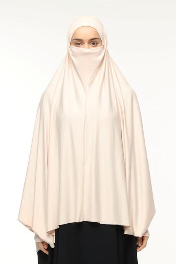 Altobeh Sleeve Souffle Abaya Top with Veil Practical Hijab Hijab - Nikaplı Prayer Cover Dust Powder