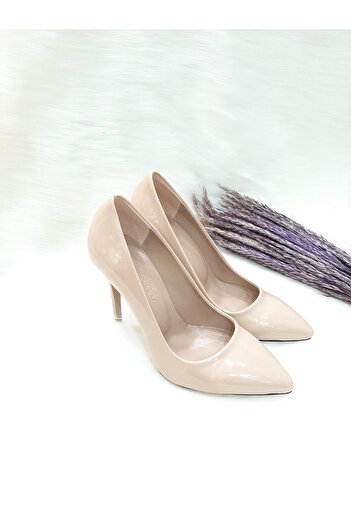 HAVVA SHOES Kadın Ten Rugan İnce Topuklu Stiletto