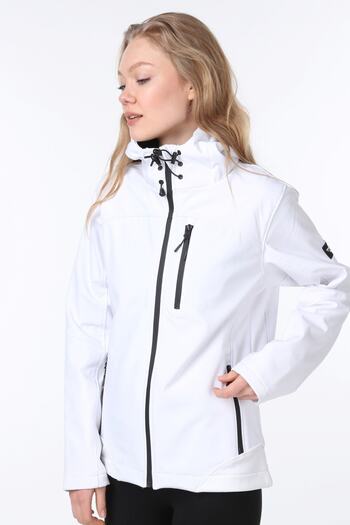 GHASSY CO. Жіноча біла вітрозахисна куртка Softshell