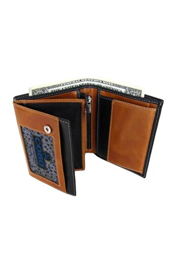 Zenga Men's Wallet 153-04 Black Tan