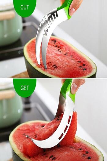 RoseRoi Stainless Steel Watermelon Melon Slicing And Serving Knife