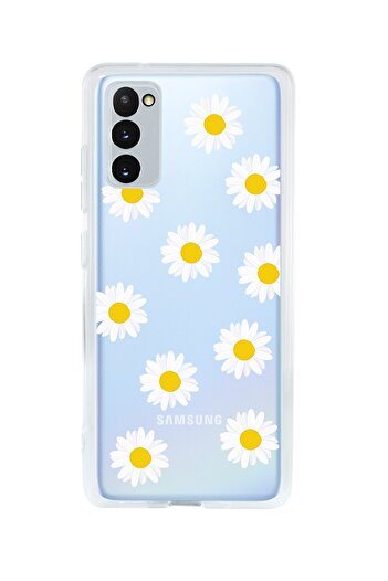 mooodcase Samsung S20 Compatible Fe Spring Daisies Patterned Premium Transparent Silicone Case