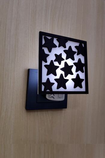 UTKU TASARIM Star Kablosuz Priz Aplik Modern Led Gece Duvar Lambası Anahtarlı Lüx Mini Dekor Apliği