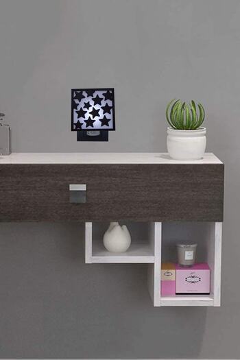 UTKU TASARIM Star Kablosuz Priz Aplik Modern Led Gece Duvar Lambası Anahtarlı Lüx Mini Dekor Apliği