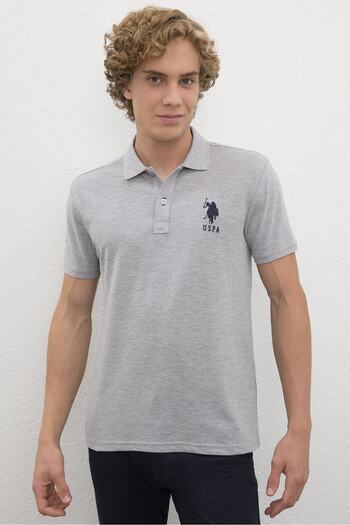 U.S. Polo Assn. Γκρι ανδρικό μπλουζάκι
