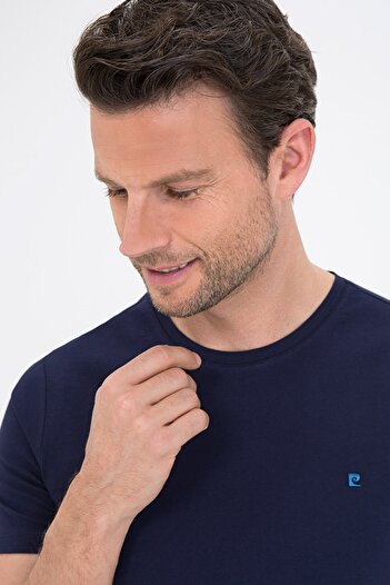 Pierre Cardin Μπλουζάκι Navy Blue Slim Fit Crew Neck Basic T-shirt