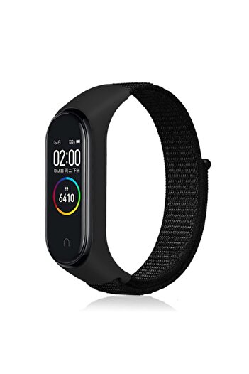 Fibaks Xiaomi Mi Band 3 4 5 6 7 Compatible Velcro Straw Woven Smart Watch Lanyard Bracelet