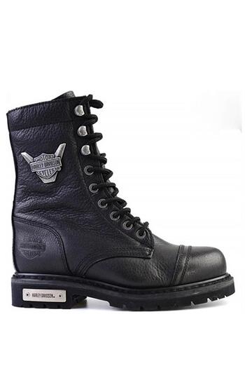 Harley Davidson 025g100328 Colmar Чорні шкіряні жіночі черевики з принтом