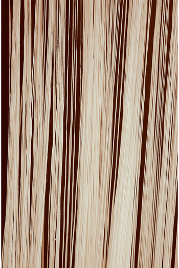 AKÇA TEKSTİL Thin Chain Cream Colored Rope Curtain - 300X280 cm