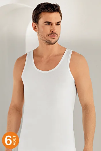 Şahinler Ανδρικό εσώρουχο Λευκό 6 Πακέτο Lycra Me066