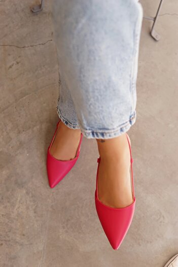 LAMİNTA Bonita Fuchsia Open Back Women's Heeled Shoes