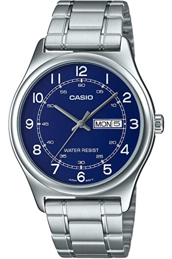 Casio MTP-V006D-2BUDF Men's Wristwatch - Metal Numbers and Calendar