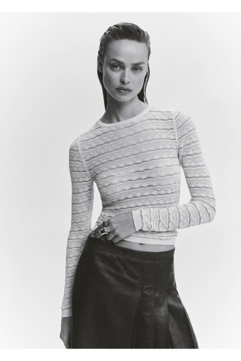 MANGO Woman Openwork Knitted Sweater