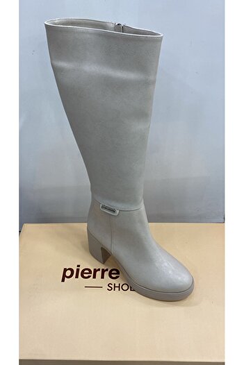 Pierre Cardin PC-52424 Creamy Furry Women's Heeled Boots