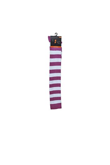 Design Socks ÇİZGİLİ PAMUKLU DİZ ÜSTÜ ÇORAP