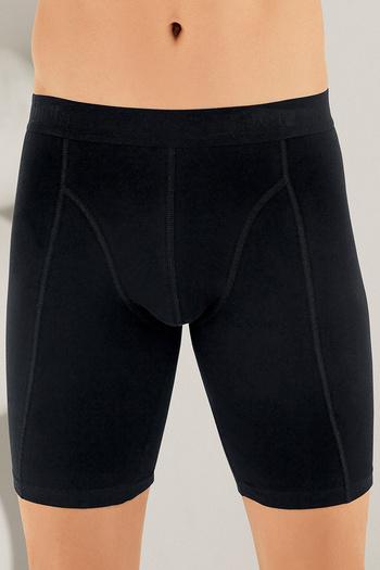 Şahinler Ανδρικό μαύρο Lycra Long Boxer Me114