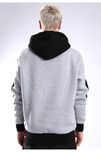 Catch HOODED GRAY BLACK SWEATSHIRT