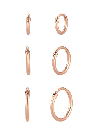 ELLI Ohrringe Creolen Set Trio Basic Must-Have Trend 925 Silber